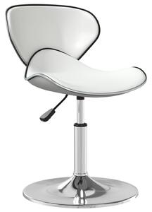 Barová stolička biela umelá koža