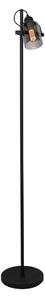 Stojacia lampa Fumoso, výška 143 cm, čierna/dymovo sivá