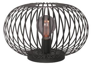 Stolná lampa Aglio, Ø 40 cm, čierna, kov