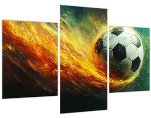 Obraz - Futbalová lopta v lete (90x60 cm)