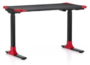 Výškovo nastaviteľný stôl OfficeTech Game, 120 x 60 cm, čierna