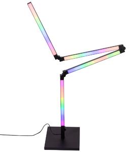 Inteligentná stojaca lampa čierna vrátane skladacej LED RGBW - Daan