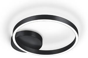 LED stropné svietidlo Anel-40, čierne, priame/nepriame