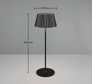 Suarez LED stolová lampa s dobíjaním, čierna, výška 39 cm, kov