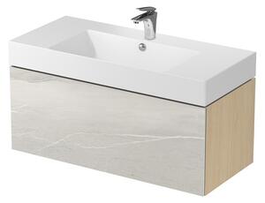 Cersanit - Inverto, závesná skrinka pod umývadlo so zásuvkou 100cm, Lake Stone- biela, S930-005