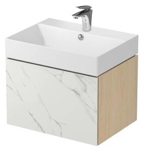 Cersanit - Inverto, závesná skrinka pod umývadlo so zásuvkou 60cm, CALACATTA- biela, S930-016