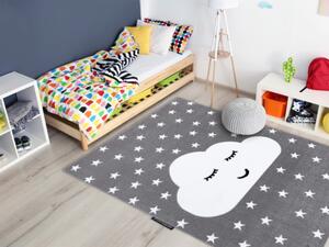 Sivý detský koberec Nighty Rozmer: 160x220 cm
