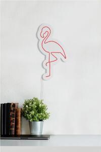Hanah Home Nástenná neónová dekorácia Flamingo ružová