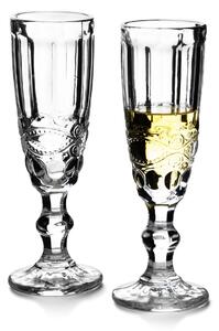 Affekdesign Sada 6 pohárov na šampanské ELISE SWEET 165 ml číra