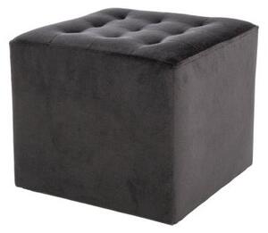 Taburet Lori Velvet, čierna