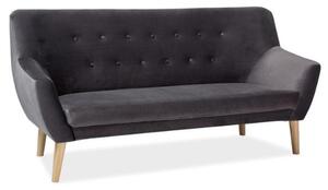 Sedacia súprava Nordic III Velvet, sivá / prírodné drevo