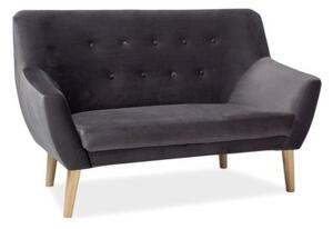 Sedacia súprava Nordic II Velvet, sivá / prírodné drevo