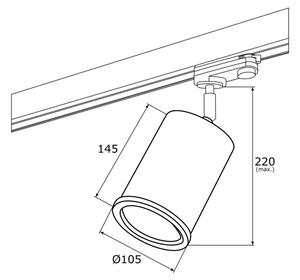 Argon 4303 - Bodové svietidlo do lištového systému DELF 1xE27/15W/230V zlatá