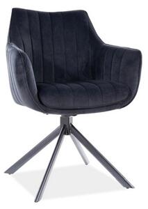 Jedálenská stolička Azalia Velvet, čierna