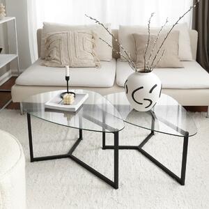 Hanah Home Set konferenčných stolíkov Bellisimo 82 cm čierny