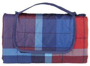 LIVARNO home Pikniková deka, 127 x 168 cm, károvaná, červená/modrá (100361482)