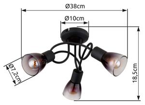 Globo 54312-3D - Prisadený luster SATELLA 3xE14/25W/230V čierna