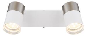 Globo 57851-2 - Bodové svietidlo BRISBON 2xGU10/25W/230V biela/chróm