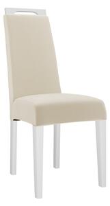 Jedálenská stolička JK79, Dostupné poťahy: Magic Velvet 2250, farebné prevedenie stoličky v dreve: biela Mirjan24 5903211305726