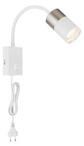 Globo 57851W - Nástenné bodové svietidlo BRISBON 1xGU10/25W/230V biela/chróm