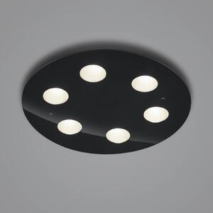 Helestra Nomi stropné LED svetlo Ø 49cm dim čierna