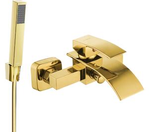 Mexen Aries R77 vaňová batéria s ručným sprchovým setom, zlatá, 74483R77-50