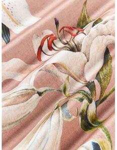 Obliečka na vankúš z bavlneného saténu s kvetinovou potlačou Flori