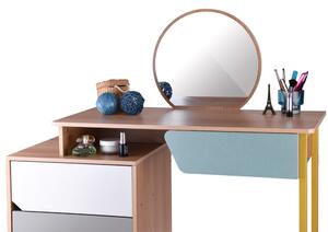 Toaletný stolík so zrkadlom + taburetka Jokomisiada ZA4828