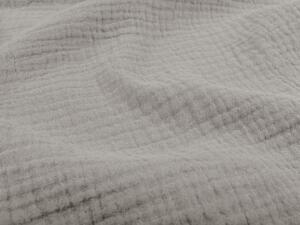 Biante Detské mušelínové posteľné obliečky do postieľky Nature MSN-012 Svetlo sivé Do postieľky 90x140 a 50x70 cm
