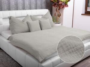 Biante Mušelínové posteľné obliečky Nature MSN-012 Svetlo sivé Predĺžené 140x220 a 70x90 cm
