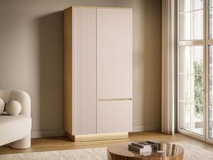 DVOJDVEROVÁ ŠATNÍKOVÁ SKRIŇA AMARIS KAŠMÍR DUB MAVELIE LED 90 cm