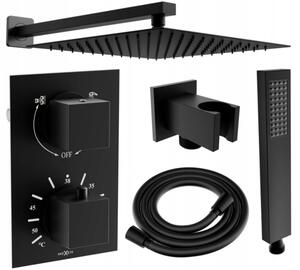 Mexen Cube DR02 podomietkový sprchový set s dažďovou sprchou 30x30 cm (6v1), čierna, 77502DR0230-70