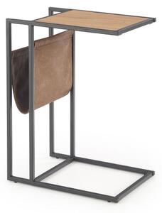 Odkladací stolík Compact, dub zlatý / čierna