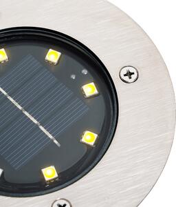 Moderné brúsené oceľové bodové svietidlo vrátane LED IP65 Solar - Froté
