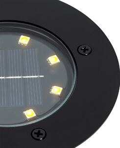 Sada 6 ks zemných bodových svetiel čiernej farby vrátane LED IP65 Solar - Froté