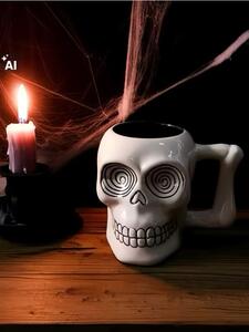 Sinsay - Hrnček s halloweenskym motívom - biela