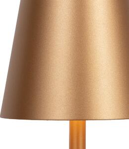 Vonkajšia stojaca lampa zlatá vrátane LED s dotykovým stmievačom nabíjateľná - Jackson