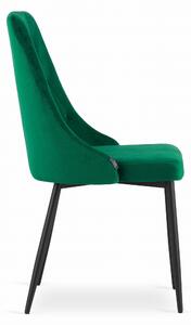 Zelená zamatová jedálenská stolička IMOLA