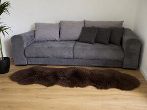 Ovčia kožušina double hnedá 180x65 cm