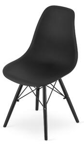 Čierna stolička YORK OSAKA s čiernymi nohami