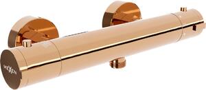 Mexen KAI, termostatická sprchová batéria so spodným 1/2" pripojením sprchy, ružové zlato, 77100-60