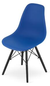 Modrá stolička YORK OSAKA s čiernymi nohami