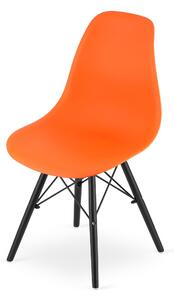 PreHouse OSAKA oranžová stolička / čierne nohy