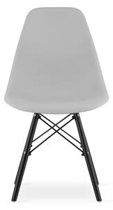 Jedálenská stolička OSAKA - svetlosivá/čierna