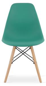 PreHouse OSAKA zelená stolička / prírodné nohy
