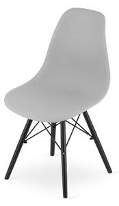 Jedálenská stolička OSAKA - svetlosivá/čierna