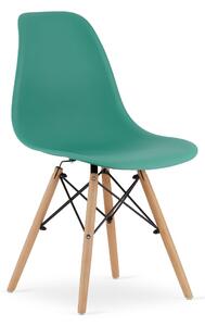 PreHouse OSAKA zelená stolička / prírodné nohy