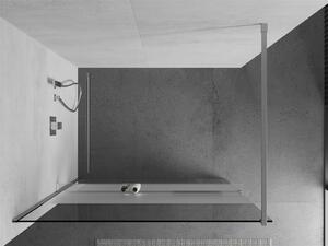 Mexen Kioto+, sprchová zástena s poličkou a držiakom na uteráky 70 x 200 cm, transparent/8mm námraza sklo, chrómový profil, 800-070-121-01-35