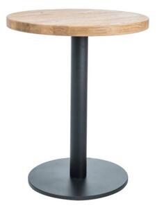 Jedálenský stôl Puro II, priemer 60 cm, dub / čierna