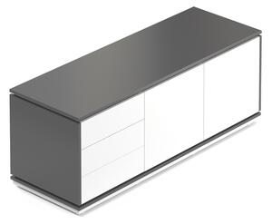 Kontajner Creator 153,6 x 53,6 cm, 3-modulový, biela / antracit